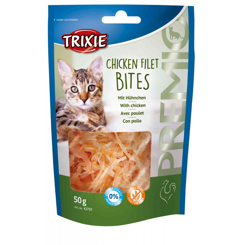 Trixie golosina Filete de pollo 50 g bolsa para gatos Golosinas para gatos