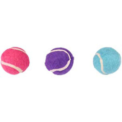Flamingo Cat toy 3 multicoloured tennis balls ø 4 cm + bell Games