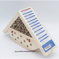 Hôtels à insectes Hôtel pour abeille en bois 25 × 15 × 6,5 cm