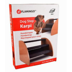 Flamingo Marchepied pour chiens, KARPI gris. 41,5 x 38,5 x30 cm. Loopplank en trap