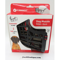 Flamingo Pet Products SILAS XXL black muzzle. 43 cm 51-70 cm. for dog. Muzzle