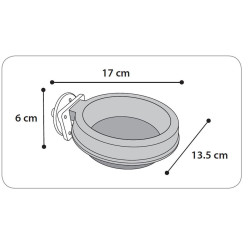 Flamingo KERRY bowl to fix. ø 10 cm 300 ML. for dog or cat. Bowl, travel bowl