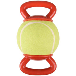 Flamingo Tennisbal met 2 handgrepen. ø 13 cm. voor honden. Hondenballen