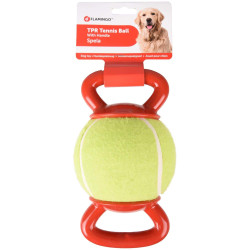 Flamingo Pet Products Palla da tennis con 2 maniglie. ø 13 cm. per cani. Palline per cani