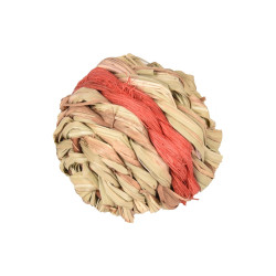 Flamingo Pet Products 1 Red wicker ball with bell ø 6 cm . rodent games. Rodents / Rabbits