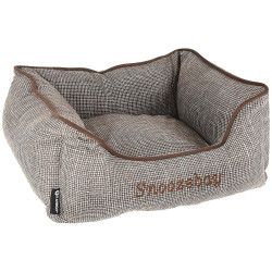 Flamingo Pet Products Snoozebay Rectangular Brown Basket 50 x 40 x 18 cm - DOG Dog cushion