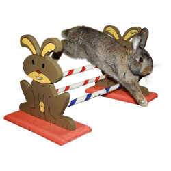kerbl Agility Kaninhop Hindernis, für Nagetiere und Kaninchen, Größe: 62 cm x 33 cm und 34 cm Nagetiere / Kaninchen