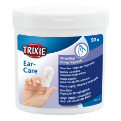 Trixie Dedos para el cuidado de los oídos. para animales .50 piezas Cuidado de las orejas del perro