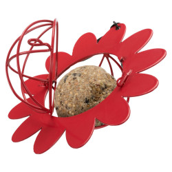 Trixie Comedero de bolas de grasa en forma de flor para pájaros soporte de la bola o de la almohadilla de grasa