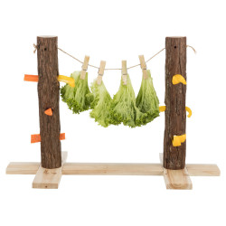 Trixie Duo tree trunk for food. 53 x 34 x 25 cm. for rabbits. Food dispenser