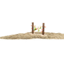 Trixie Dúo de tronco de árbol para la comida. 53 x 34 x 25 cm. para conejos. Dispensador de alimentos