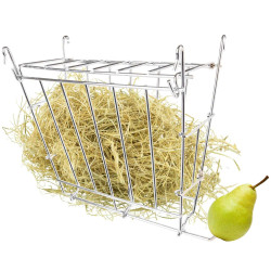 Flamingo Reclosable food rack + fruit holder 17 x 8.5 x 20 cm for rodents. color grey Food rack