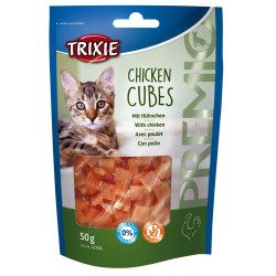 Friandise chat Cubes de poulet 50 gr pour chat