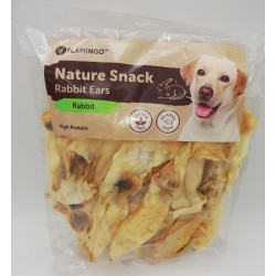 Friandise chien Snack nature Oreilles de lapin 200 g pour chien