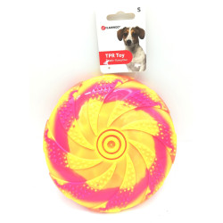 Flamingo ZAZA Frisbee, TPR, ø18 cm, amarillo y rosa, Juguete para perros. Sables para perros