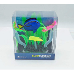 Flamingo 1 Décoration Aquarium fluo poisson bleu. 14 x 5 x 9 cm. couleur aléatoire. Decoração e outros