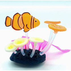 Flamingo Pet Products Fluo-Aquarium-Dekoration. Clownfisch. 10,5 x 5 x 10 cm. zufällige Farbe Dekoration und anderes