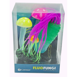 Flamingo Décoration Aquarium Fluo. Anémone et poisson. Taille 7 x 3.5 x 15 cm couleur aléatoire. Décoration et autre
