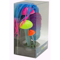 Flamingo Décoration Aquarium Fluo. Anémone et poisson. Taille 7 x 3.5 x 15 cm couleur aléatoire. Décoration et autre