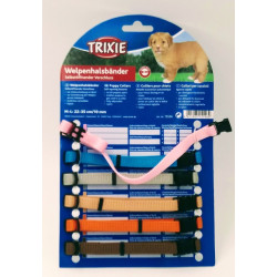 Trixie 6 collari M-L da 22 a 35 cm x10 mm per cucciolo. diversi colori Collare per cuccioli