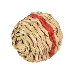 Flamingo 1 Red wicker ball with bell ø 8 cm . games for rodents. Rodents / Rabbits