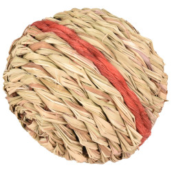 Flamingo 1 Red wicker ball with bell ø 12 cm . Rodent set. Rodents / Rabbits
