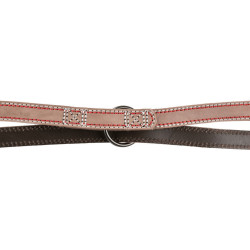 Trixie 2 M leather leash. size S-M adjustable. for dogs, cappuccino colour. Laisse enrouleur chien