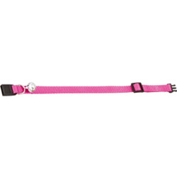 Flamingo Verstellbares Halsband von 19 bis 30 cm. rosa Farbe mit Glocke. für Katze Halsband