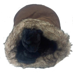 Couchage Sac de jeux 55 x 35 cm, sac craquant Corno, couleur brun, pour chat.