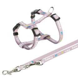 Trixie Junior harnas voor puppy met riem. Afmetingen: 23-34 cm/8 mm. paarse kleur. hondentuig