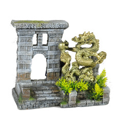 Vadigran Puerta del dragón, tamaño 21,5 x 11 x 18,5 cm. decoración del acuario. Decoración y otros
