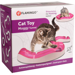 Flamingo Tunnel MOGGY cat game ø 38.5 cm x 7 cm x 7 cm x 7.7 cm. pink. Games