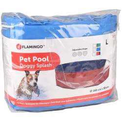 Flamingo Dog pool. ø 160 x 20 cm. DOGGY SPLASH blue colour. Dog pool