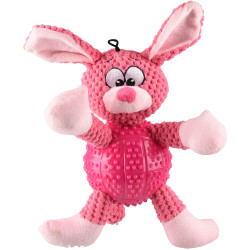 Flamingo Pet Products Hundespielzeug. Rosa BESS-Kaninchen. Länge ca. 28 cm Kauspielzeug für Hunde