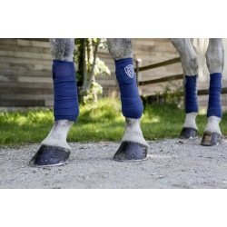 kerbl 4 Exquisite Fleece Bandage. blauw 12,5 cm x 320 cm. voor paarden. paardenverzorging