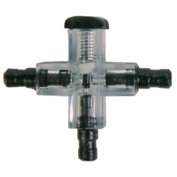 Trixie 1 Cross connector with air - fish valve Piping, valves, taps
