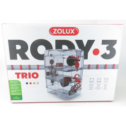 Cage Cage Trio rody3. couleur grenadine pour rongeur