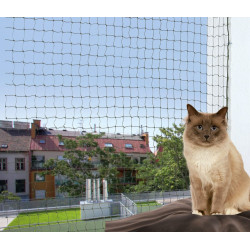Trixie Beschermend net, versterkt. 2* 1,5 m olijfgroen. voor katten. Beveiliging