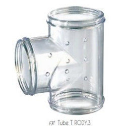 zolux T-Rohr Rody grau transparent. Größe ø 5 cm x 9,5 cm x 8 cm. für Nagetiere. Röhren und Tunnel