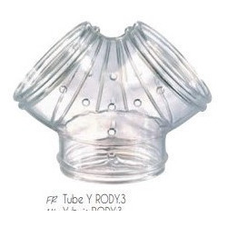 zolux Y-tube Rody grey transparent. size ø 5 cm . for rodents. Tubes and tunnels