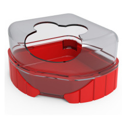 zolux 1 casa di servizi igienici per piccoli roditori. Rody3 . colore rosso. dimensioni 14,3 cm x 10,5 cm x 7 cm . per rodito...