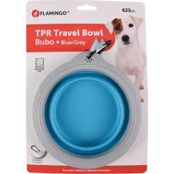 Flamingo Pet Products BUBO hondenbak 625 ml. kleur blauw/grijs. Kom, reiskom