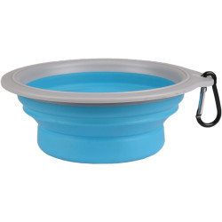 Flamingo BUBO dog bowl 625 ml. blue/grey. Bowl, travel bowl