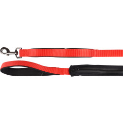 Flamingo Red KAYGA dog leash with small storage 1.60 m x 25 mm. for dogs Laisse enrouleur chien