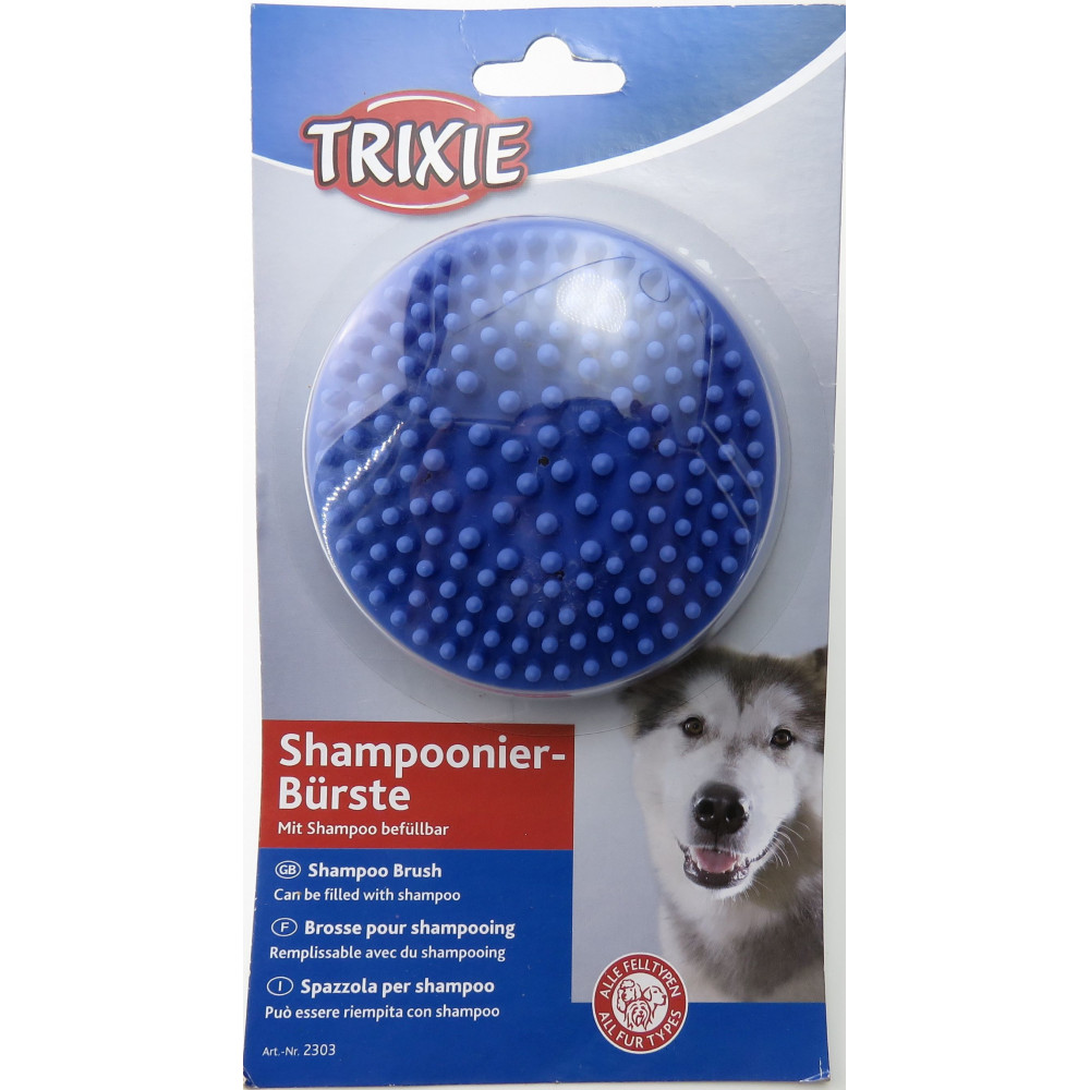 Trixie Escova de champô para cães Escova