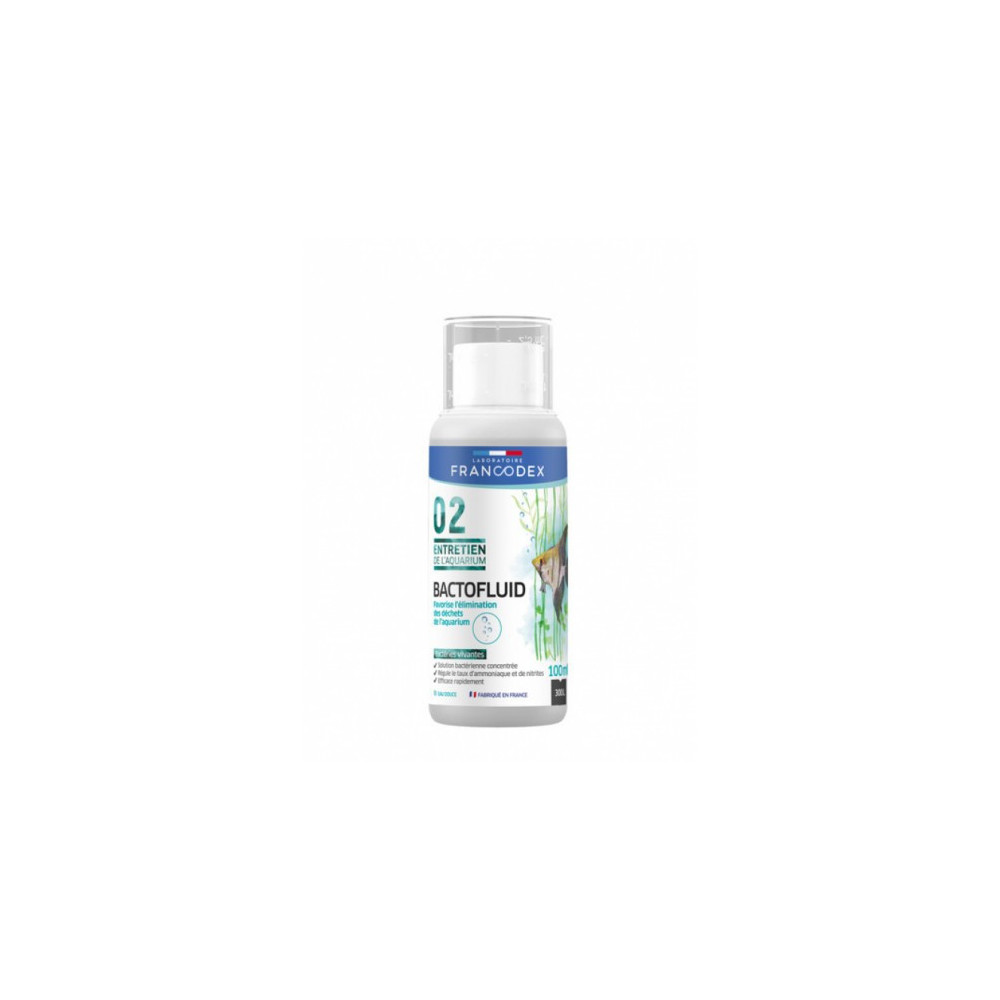 Francodex Bactofluid-Flasche mit 100 ML Aquarienpflege Tests, Wasseraufbereitung