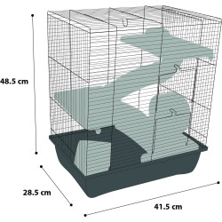 Flamingo ENZO-Käfig. 41.5 x 28,5 x 48,5 cm. Modell 3. für Hamster Käfig