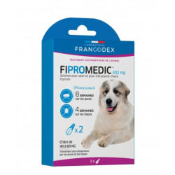 Francodex 2 Fipromedic 402 mg-Pipetten. Für sehr große Hunde von 40 kg bis 60 kg. antiparasitär Pipetten gegen Schädlinge