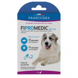 Francodex 2 Pipettes Fipromedic 402 mg. Pour très grand Chiens de 40 kg à 60 kg. antiparasitaire Pipettes antiparasitaire