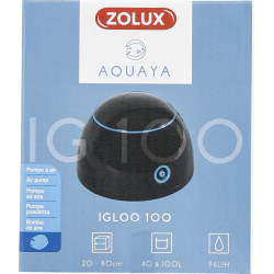 zolux Pompa ad aria igloo 100 nero potenza 1,8 W portata massima 96 L/H - acquario Pompe d'aria